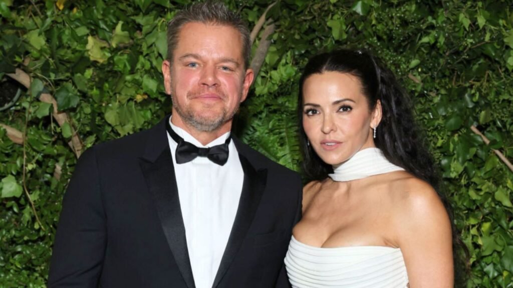 Matt Damon with his wife Luciana Barroso.