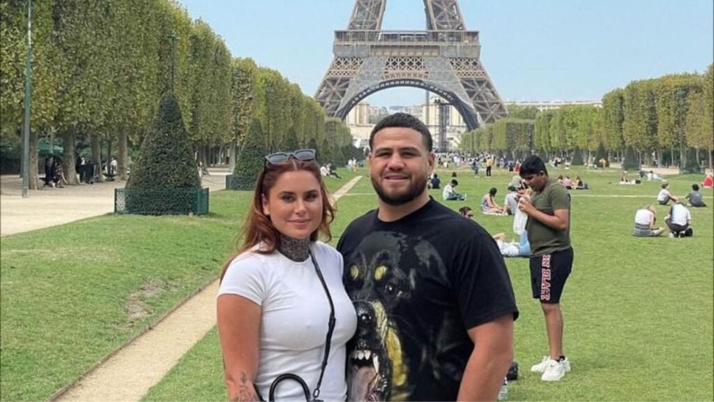 Tai Tuivasa with his wife Mishel Tuivasa.