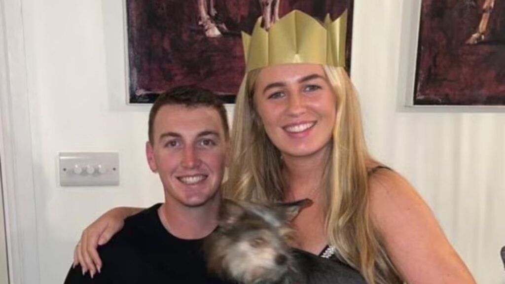 Harry Brook with his GF Lucy Lyles.