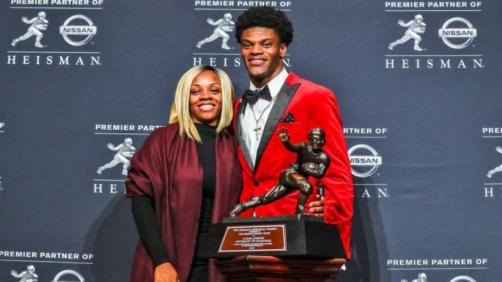 Lamar Jackson with his girlfriend Jamie Taylor.