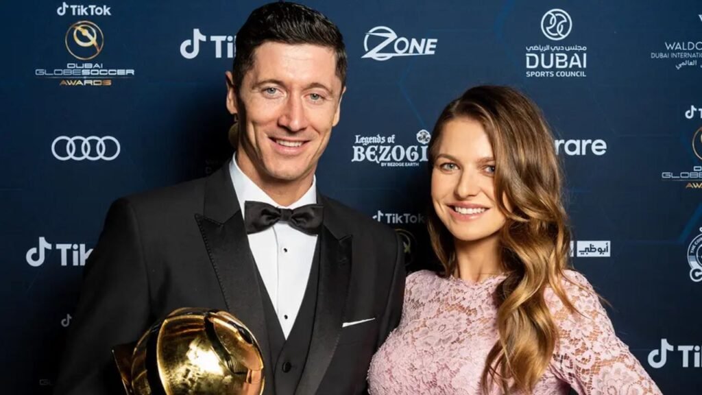 Robert Lewandowski with his wife Anna Lewandowska.